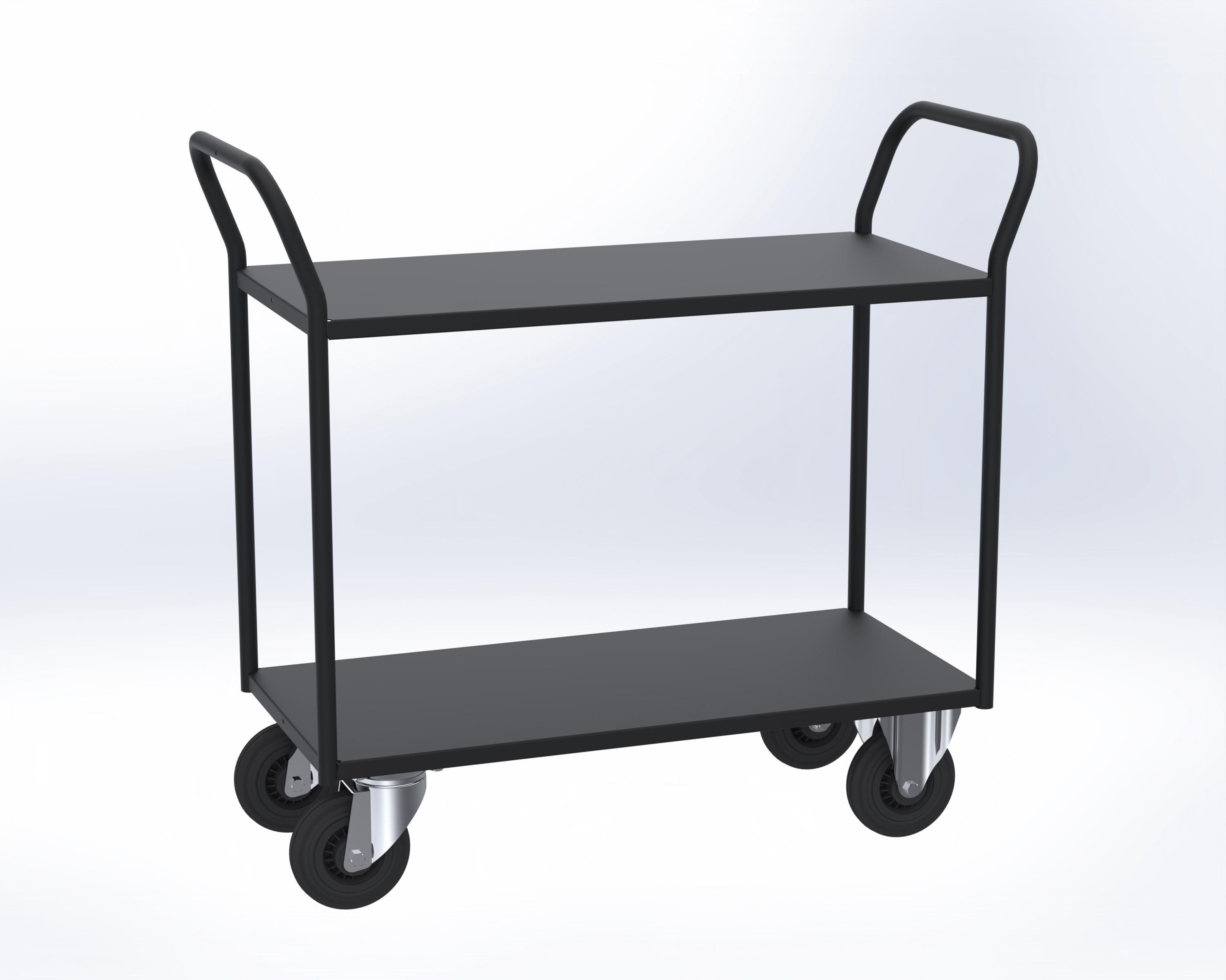 Shelf trolley 2 levels, fully welded KM4126-S